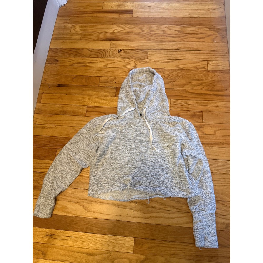 Brandy Melville Grey Speckled Cropped‎ Hoodie